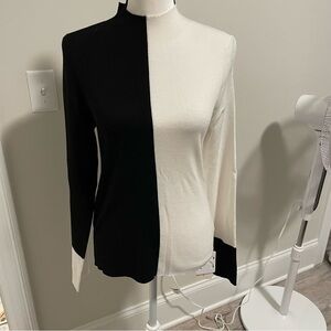 NWT COMMENSE Black and White Women's sweater